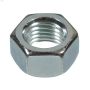 M12 x 1.75 Silver Zinc Plated Hex Nut-2\/Pack