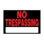 8" x 12" Red On Black No Trespassing Sign