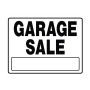 20" x 24" Black On White Garage Sale Large Corrugated Sign