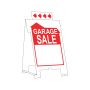 19" x 12" White On Red Garage Sale Corrugated Sign