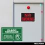 8" x 12" Red On Black No Smoking Sign