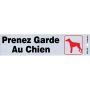 2" x 8" Black & Red/Nickel Prenez Self-Adhesive Sign