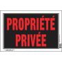 8" x 12" Fluorescent Red On Black Propriété Privée Sign