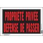 Écriteau Propriété privée, défense de passer