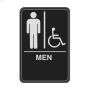 Écriteau toilettes Accessible handicapés Hommes avec Braille