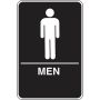 Écriteau de toilettes Hommes avec Braille