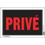 8" x 12" Fluorescent Red On Black Privé Sign