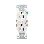 15 A White Duplex Receptacle-10/Pack