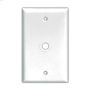 White Thermoset (1) Telephone/Coaxial Wallplate
