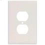 White Thermoset (1) Duplex Receptacle Wallplate
