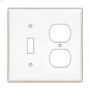 White Thermoset (1) Toggle & (1) Decorator Wallplate