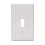 White Nylon (1) Toggle Switch Wallplate