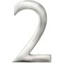 4" Solid Metal Satin Nickel Modern House Number