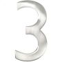 4" Solid Metal Satin Nickel Modern House Number