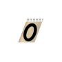 #0 - 3" Aluminum Black On Gold Angle Cut House Number