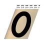 3" Aluminum Black On Gold Angle Cut House Number