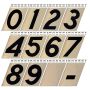 3" Aluminum Black On Gold Angle Cut House Number