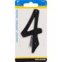 #4 - 4" Die Cast Aluminum Black House Number