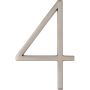 Numéros de maison flottants, en nickel brossé, 5"