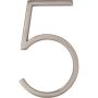 Numéros de maison flottants, en nickel brossé, 5"