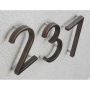 Numéros de maison flottants, en nickel brossé, 5"