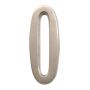 #0 - 4" Brushed Nickel Self-Adhesive Address Plaque Number