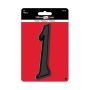 #1 - 6" Plastic Black House Number