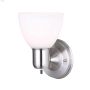 1 Light A 60 Watt Brushed Nickel Wall Fixture