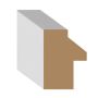 1" x 3/4" x 8' MDF DecoSmart Back Band Moulding