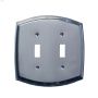 Chrome Etched Steel Double Toggle Colonial Wallplate