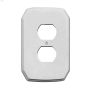 White Plastic Duplex Wallplate