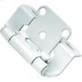 White Powder Coat Steel Self-Closing Partial Wrap Hinge