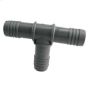 1\" Insert End Gray Plastic Hose Tee