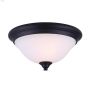 Rue 2 Light A 60 Watt Rubbed Antique Bronze Flushmount Light