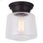 Mill 1 Light A 60 Watt Oil Rubbed Bronze Flushmount Light