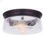 Mill 2 Light A 60 Watt Oil Rubbed Bronze Flushmount Light
