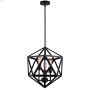 Skar 3 Light A 100 Watt Matte Black Chandelier