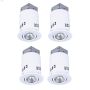 4 Light GU10 50 Watt White 3\" Recessed Halogen Fixture-4\/PK