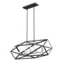 Polygon 5 Light 60 Watt Satin Nickel/Graphite Chandelier