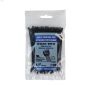 4" x 0.1" UV Black Miniature Cable Tie-100/Pack