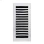 4" x 10" Satin Nickel Louvered Dome Design Floor Register