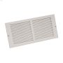 4" x 10" White Louvered Design Sidewall Grille