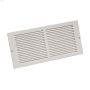 4" x 10" White Louvered Design Sidewall Grille