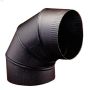 6" Matte Black Single Wall Adjustable Elbow