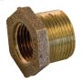3\/4\" x 1\/2\" Thread Red Bronze Hex Bushing