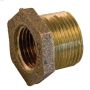 1\/2\" x 3\/8\" Thread Red Bronze Hex Bushing