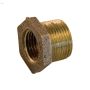 1\" x 1\/2\" Thread Red Bronze Hex Bushing