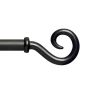 1\/2\" 28 - 48\" Black Medieval Window Curtain Rod