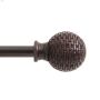 5\/8\" 28 - 48\" Brown Narragansett Single Window Curtain Rod