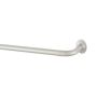 5/8" 28 - 48" Silver Eclipse Wrap Around Single Curtain Rod